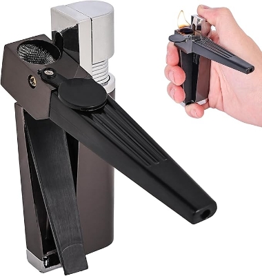 Picture of New Multifunctional Metal Inflatable Lighter Adjustable Flame Size Added Butane Gas Side Ignition Lighter Men's Gift