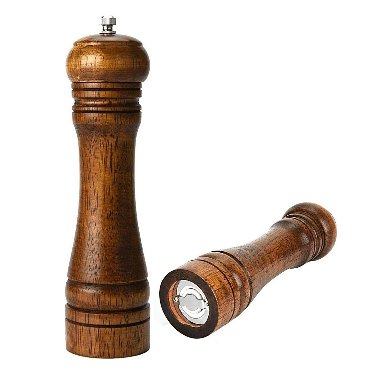 Picture of Wood Pepper and Salt Grinder -(Wooden) - Material: Wood and Metal-Grind for Home Flavour Use to easy 6 inch,8 inch