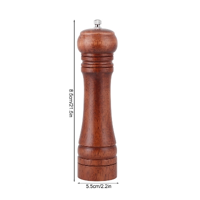 Picture of Wood Pepper and Salt Grinder -(Wooden) - Material: Wood and Metal-Grind for Home Flavour Use to easy 6 inch,8 inch