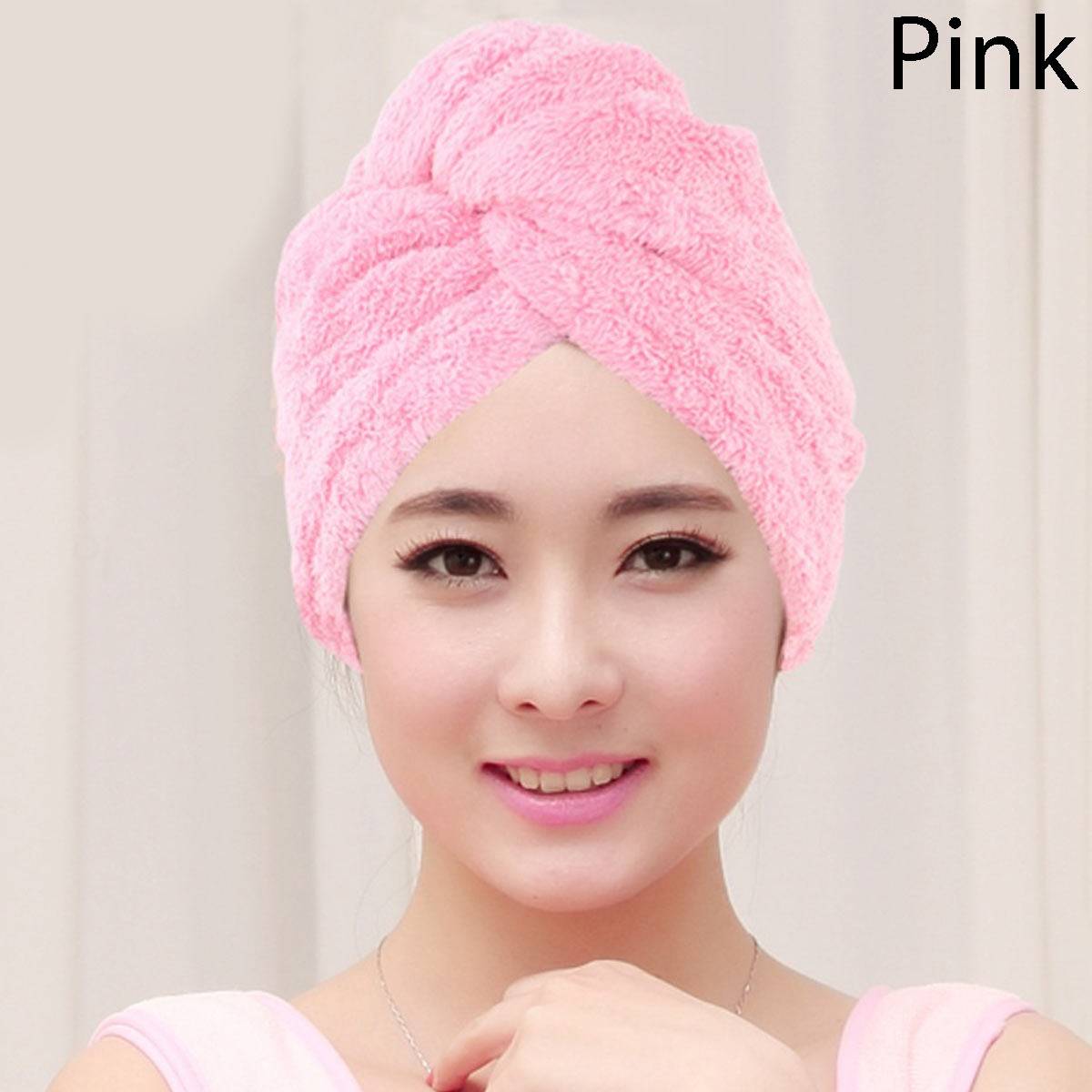 Picture of Dry Hair Cap Microfiber Quick Towel Magic Hair Towel Wrap for Women Absorbent Towel