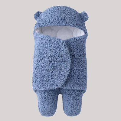 Picture of Outdoor Windproof Plush Solid Colour Soft Baby Hold Blankets - Infant Cocoon Wraps Cotton Winter Sleeping Bag (Multicolor, 0-1 Year) - Urine Mat For Baby