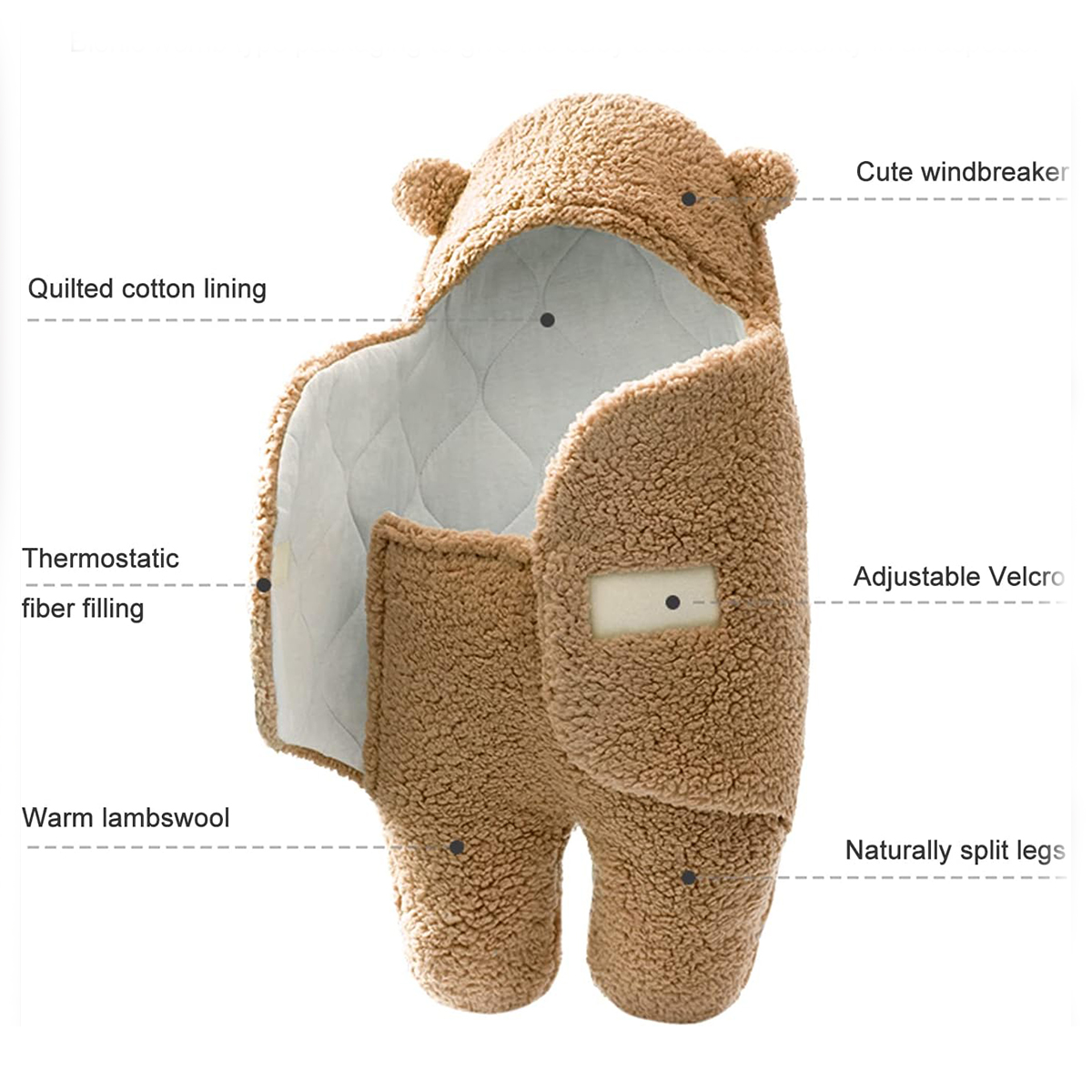 Picture of Baby Sleeping Bag for Newborn Kids (Free Size, 1 Year, 1Pcs)