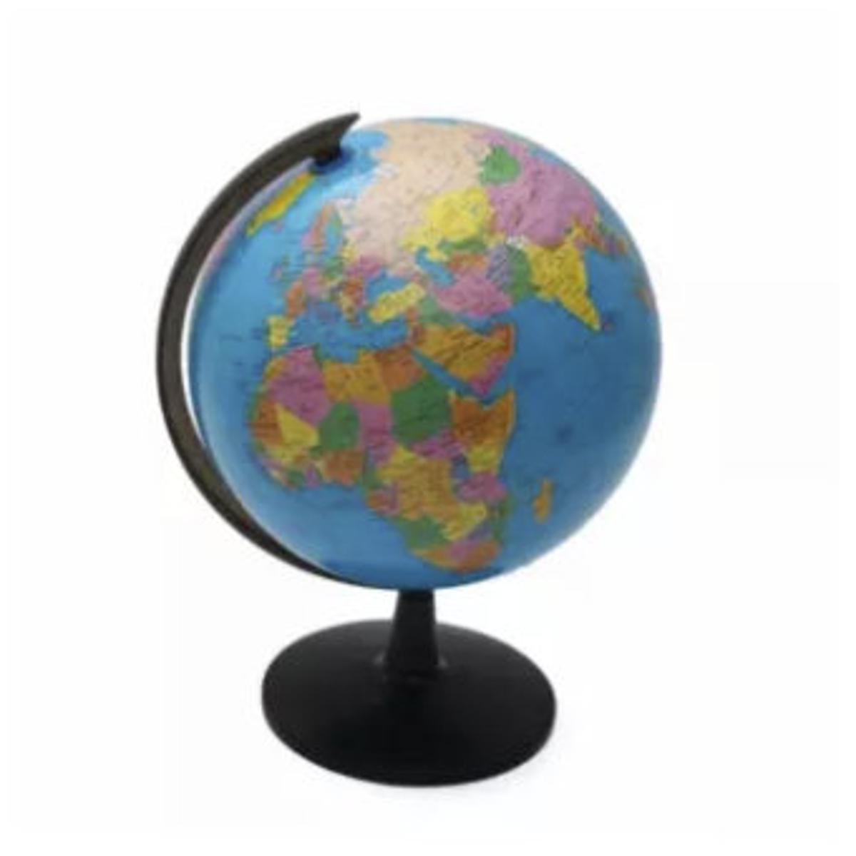 Picture of Rotating World Earth Globe Atlas Map Geography Education Toy Desktop Decor office - Wall Decoration - Wall Decoration - wall decoration