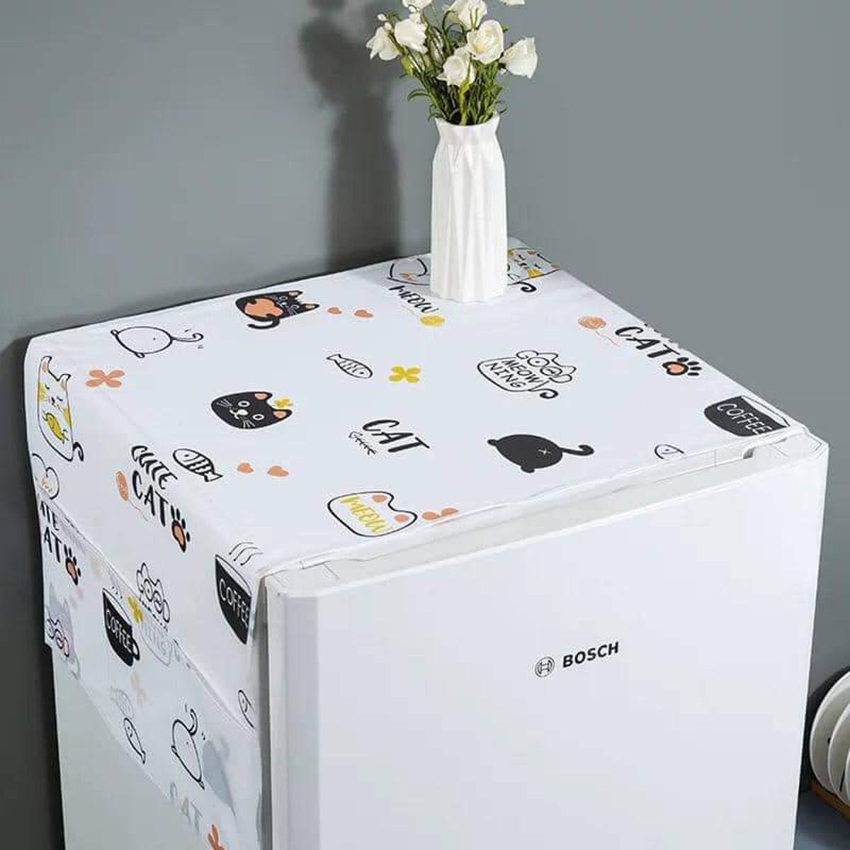 Picture of Dustproof Fridge Cover - Multifunctional Waterproof Refrigerator Cover/ Fridge Dustproof Cover With Storage Bags