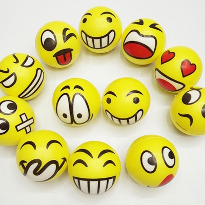 Picture of 6.3 Cm Stress Ball Emoji Squeeze Ball Exercise Stress Ball Pu Rubber Toy - 1 Pcs100
