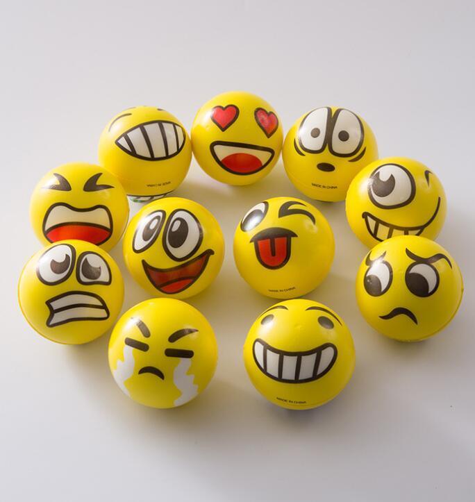 Picture of 6.3 Cm Stress Ball Emoji Squeeze Ball Exercise Stress Ball Pu Rubber Toy - 1 Pcs100