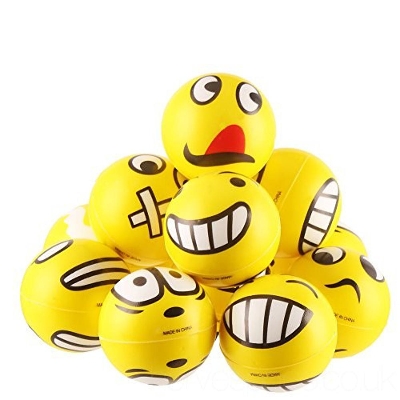 Picture of 6.3 Cm Stress Ball Emoji Squeeze Ball Exercise Stress Ball Pu Rubber Toy - 1 Pcs100