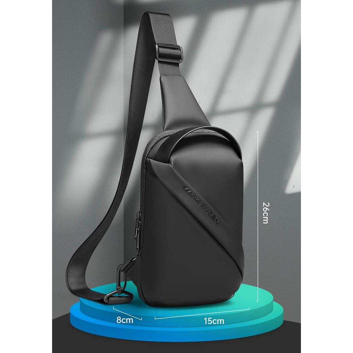 Picture of ARCTIC HUNTER Waterproof Sling Bag Chest Bag Shoulder Bag Hard Shell Case Adjustable Breathable Oxford Crossbody Pack for Outdoor Sports Cycling Travelling