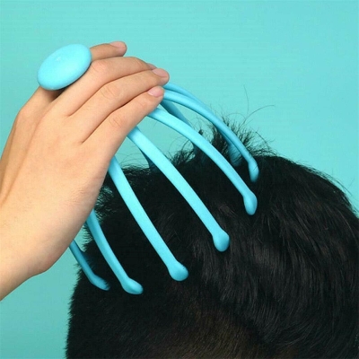 Picture of WS Magnetic Beads Manual Head Massage Eight Massager Portable Hand Held Scalp Massager