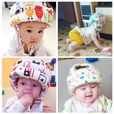 Picture of Toddler Walking Safety Helmet Head Protector Adjustable Baby Infant No Bumps Head Protector Cushion Bumper Bonnet Kids Anti-Fall Safety Cap Hat for Walking Crawling Playing, 6-36 M