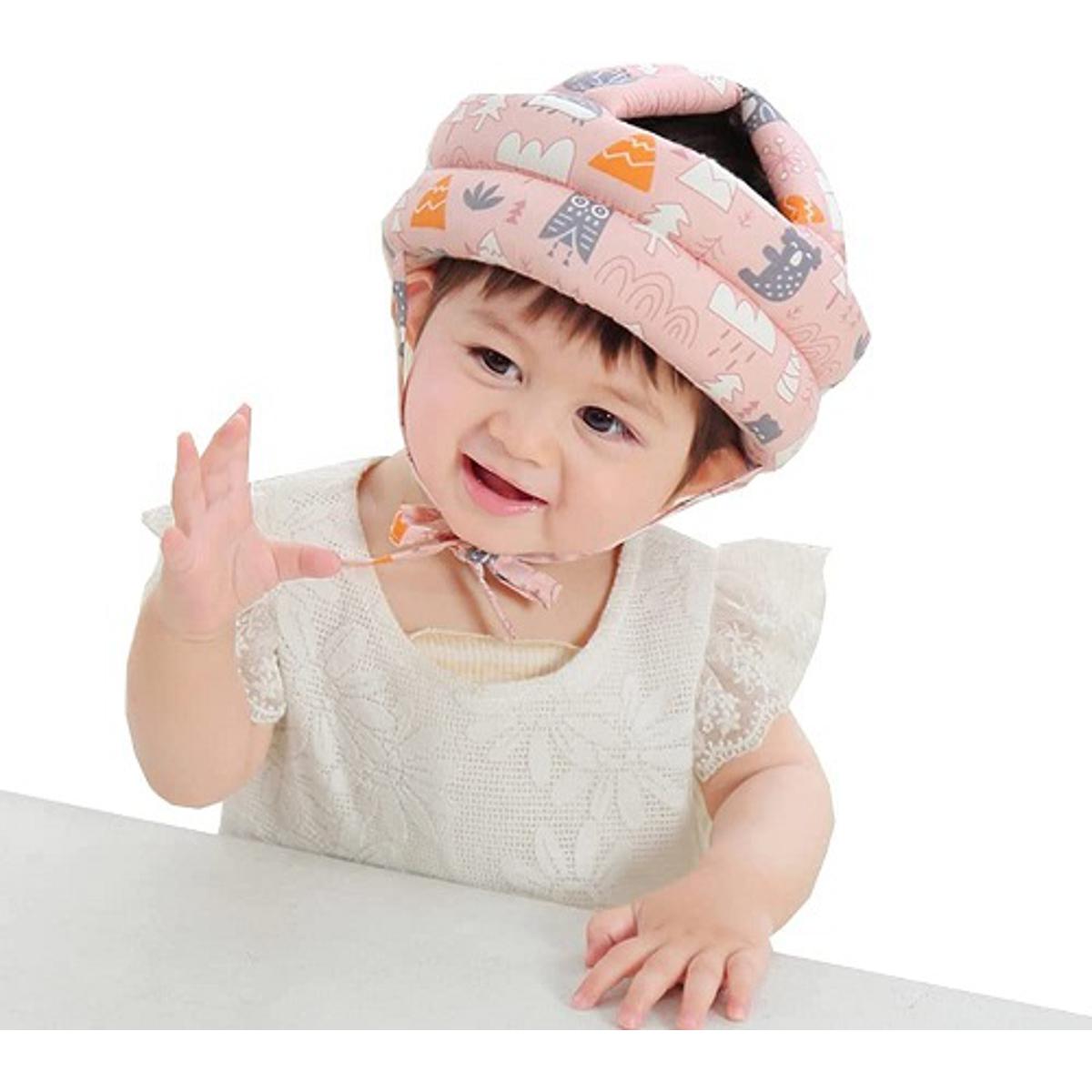 Picture of Toddler Walking Safety Helmet Head Protector Adjustable Baby Infant No Bumps Head Protector Cushion Bumper Bonnet Kids Anti-Fall Safety Cap Hat for Walking Crawling Playing, 6-36 M