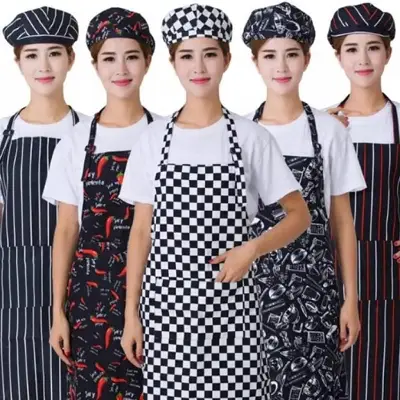 Picture of Kitchen new print apron water proof hi quality product man woman use cooking apron