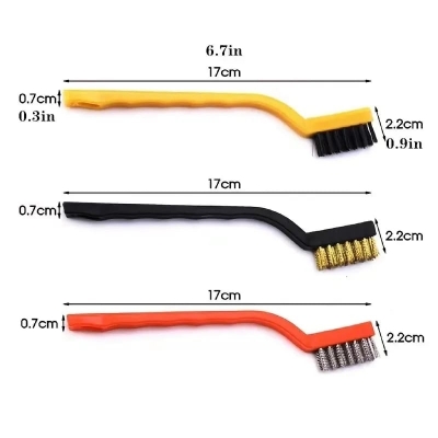 Picture of 3 Pcs Multipurpose Bathroom Tile Floor Gap Cleaning Brush Window Groove Cleaning Brush Convenient Household Corner Cleaning Tools