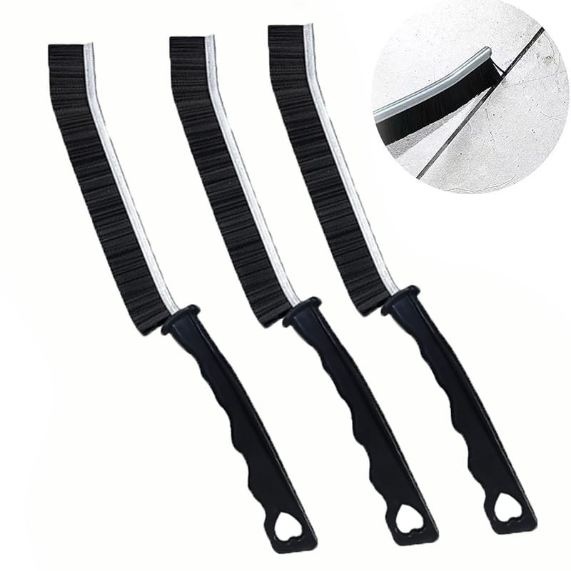 Picture of 3 Pcs Multipurpose Bathroom Tile Floor Gap Cleaning Brush Window Groove Cleaning Brush Convenient Household Corner Cleaning Tools