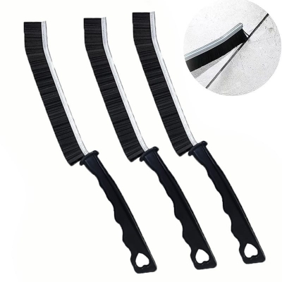 Picture of 3 Pcs Multipurpose Bathroom Tile Floor Gap Cleaning Brush Window Groove Cleaning Brush Convenient Household Corner Cleaning Tools