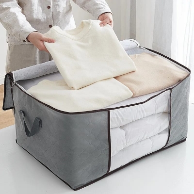 Picture of Winter Summer Cloths Storage Organizer Bags. Blankets Cover, Cloth Organizer, Winter Wardrobe Storage Organizer 22/16 inche