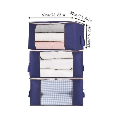 Picture of Winter Summer Cloths Storage Organizer Bags. Blankets Cover, Cloth Organizer, Winter Wardrobe Storage Organizer 22/16 inche