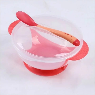 Picture of Baby Suction Feeding Bowl with Spoon Bowl 1 Set Multicolor