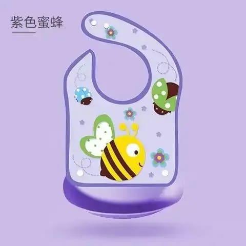 Picture of Silicone Baby Bibs, Socub Comfortable Waterproof Silicone Bibs for Babies & Toddlers, BPA Free, with Food Catcher Pocket, Sage, Ether