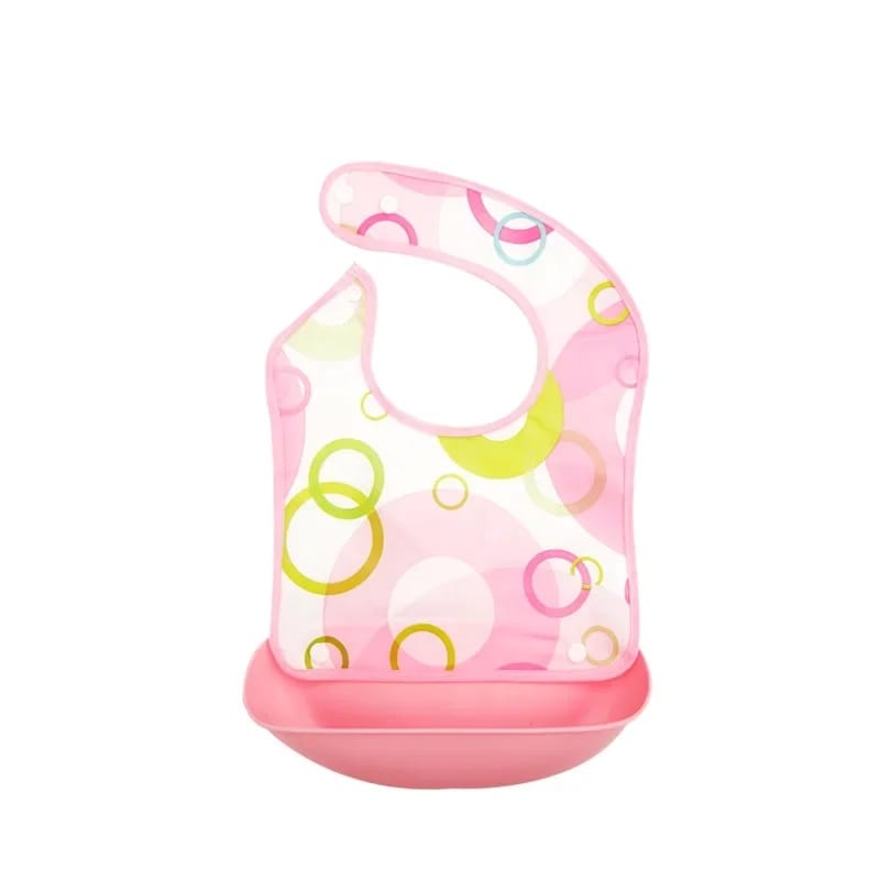 Picture of Silicone Baby Bibs, Socub Comfortable Waterproof Silicone Bibs for Babies & Toddlers, BPA Free, with Food Catcher Pocket, Sage, Ether