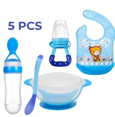 Picture of 5pcs/Set Baby Feeding Set BPA Free Complete meal set