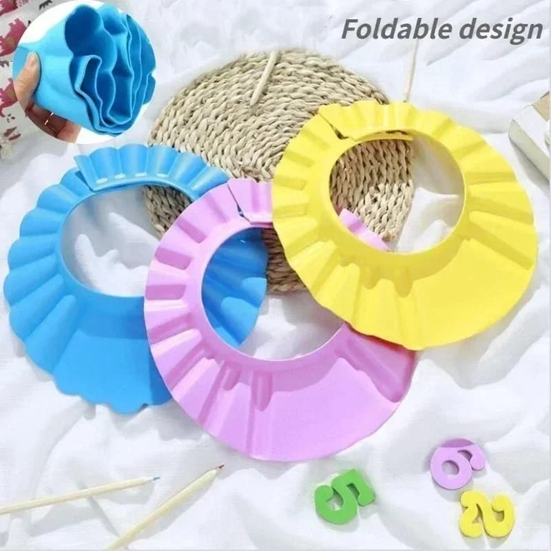 Picture of 1pcs Baby Shower Cap with Ear Protection Bath Caps Adjustable Soft Shampoo Bathing Hat Cap for Kids Toddler-Multicolor