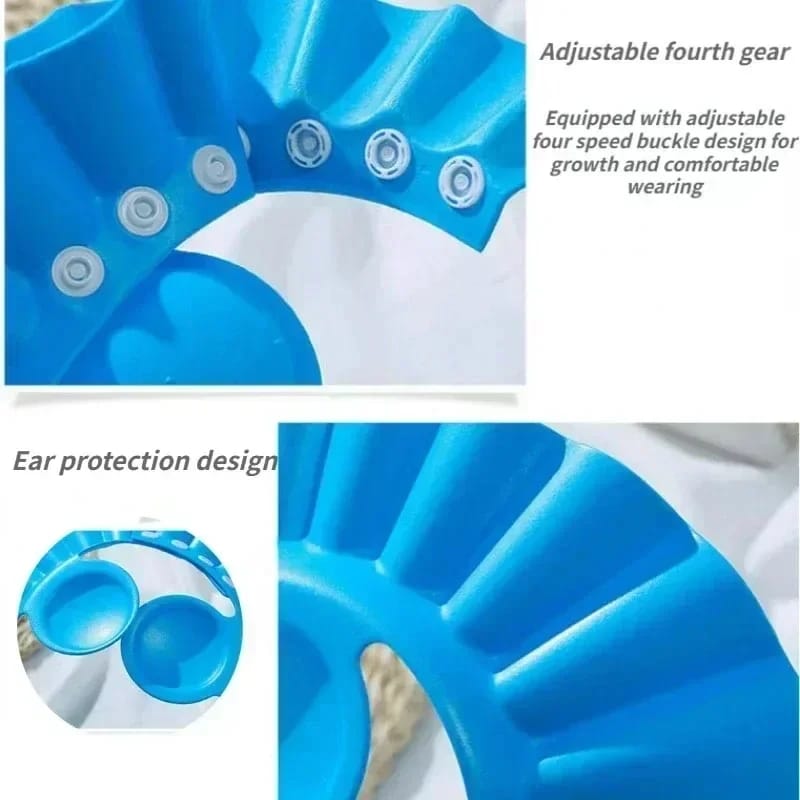 Picture of 1pcs Baby Shower Cap with Ear Protection Bath Caps Adjustable Soft Shampoo Bathing Hat Cap for Kids Toddler-Multicolor