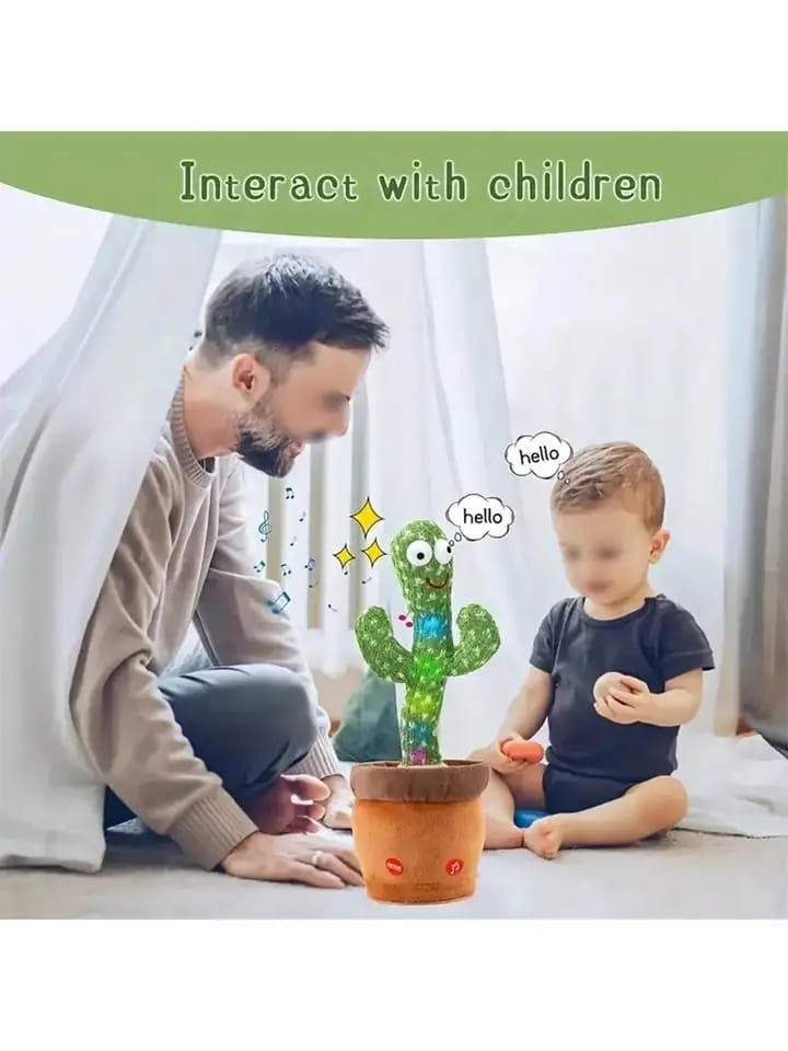Picture of Dancing Cactus Talking Cactus Stuffed Plush Toy Electronic Toy with Song Plush Cactus Potted Toy Early Education Toy for Kids