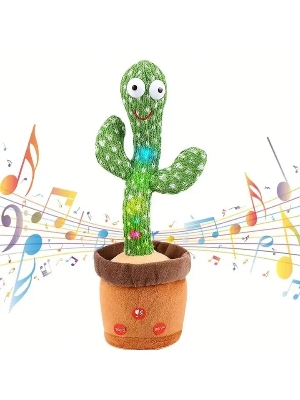 Picture of Dancing Cactus Talking Cactus Stuffed Plush Toy Electronic Toy with Song Plush Cactus Potted Toy Early Education Toy for Kids