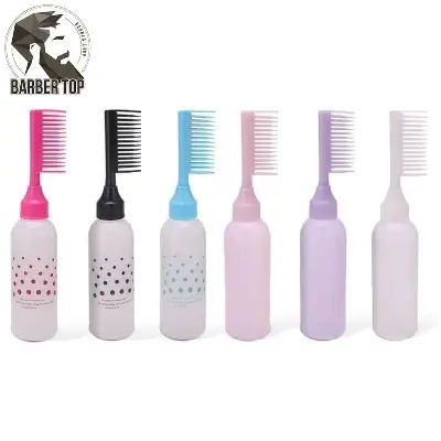 Picture of 60oz Plastic Hair Dye Refillable Bottle Empty Applicator Comb Dispensing Salon Hair Coloring Hairdressing Styling Tools