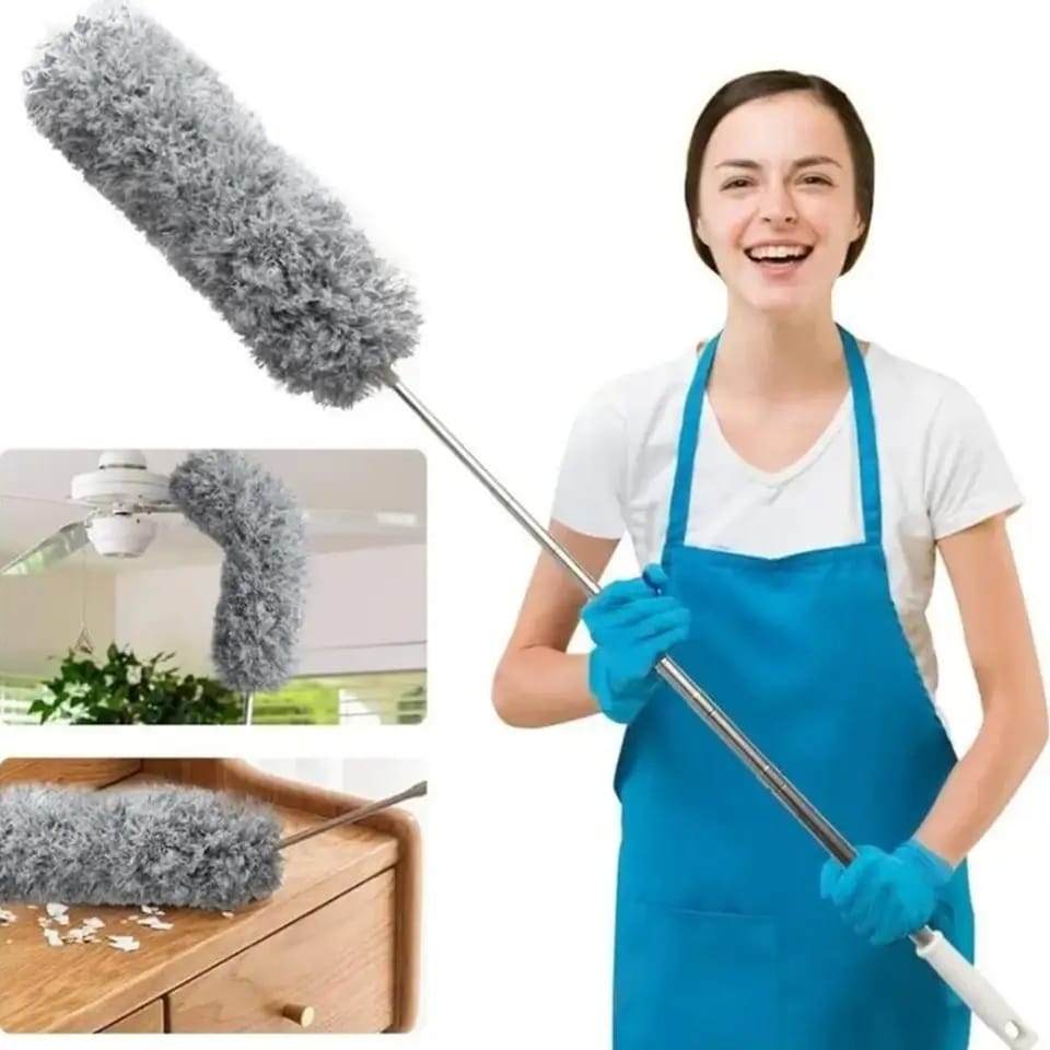 Picture of Microfiber Duster Cleaner Brush Long Extendable Dusters Telescopic Catcher Mites Gap Dust Removal Dusters Home Cleaning Tools-9.5 feet