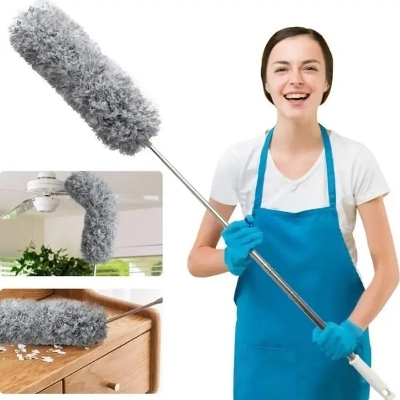 Picture of Microfiber Duster Cleaner Brush Long Extendable Dusters Telescopic Catcher Mites Gap Dust Removal Dusters Home Cleaning Tools-9.5 feet