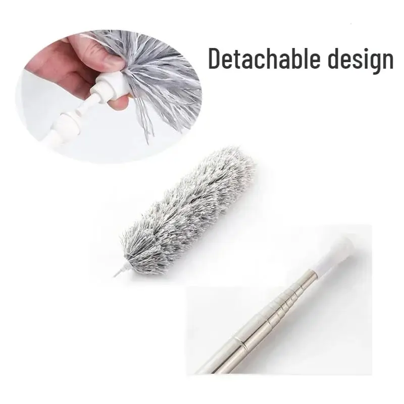 Picture of Microfiber Duster Cleaner Brush Long Extendable Dusters Telescopic Catcher Mites Gap Dust Removal Dusters Home Cleaning Tools-9.5 feet