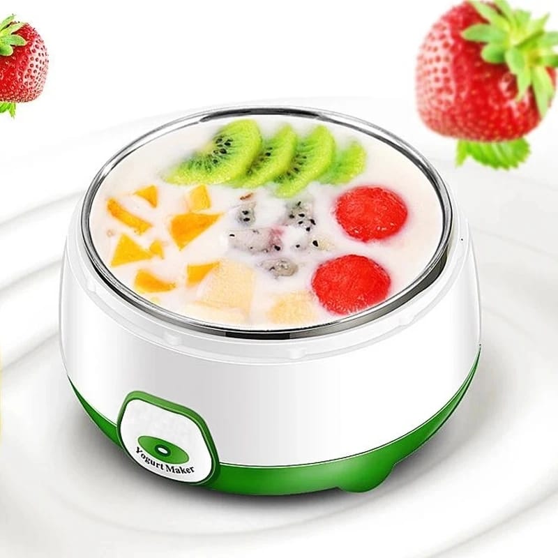 Picture of Automatic Stainless Steel - ABS + PP - 220-240V - 15W - 1L Capacity - On/Off Switch - Light Indicator - 7-9 Hours Preparation Time - Doi Yogurt Maker