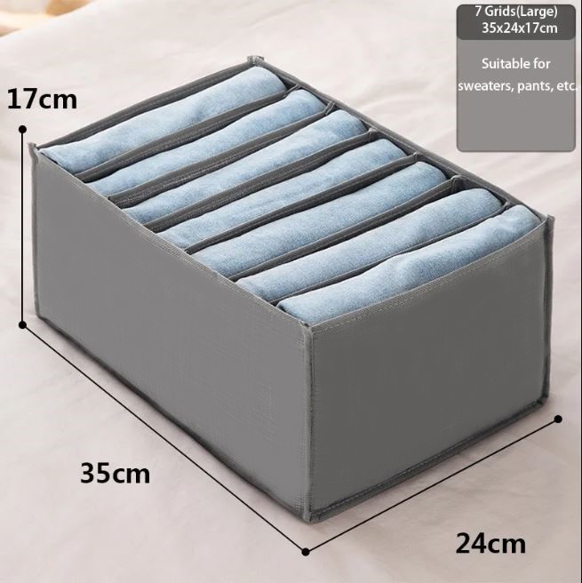 Picture of Cloth Organizer Box 7 Grid Closet Storage drawer divider storage organizer Box