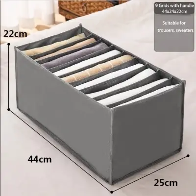 Picture of Cloth Organizer Box 7 Grid Closet Storage drawer divider storage organizer Box