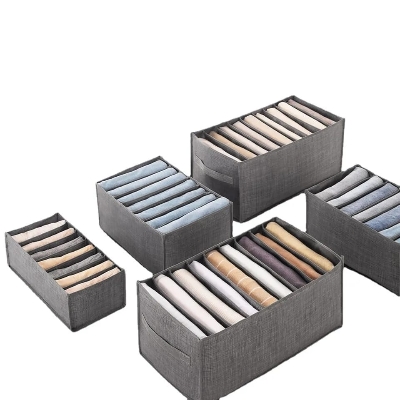 Picture of 7 Grids Small Cloth Storage Box Organizer, Cloth Organizer Box, Closet Storage drawer divider storage organizer Box