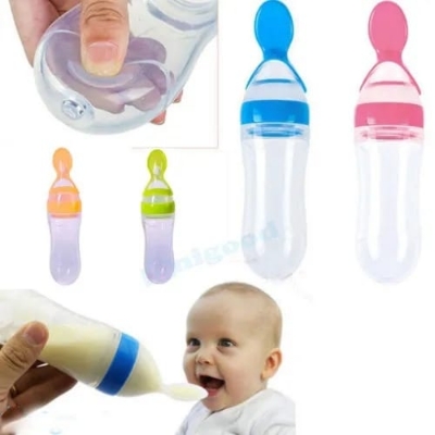 Picture of (5pc er set)Baby Silicone Spoon + plastic Feeder Pacifier, Finger Brush, Fruits Chusni,Baby Bowl+Spon