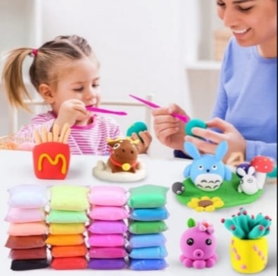 Picture of 12 Colors Soft Super Light Clay Modeling Air Dry Clay For DIY Handmade Toys
