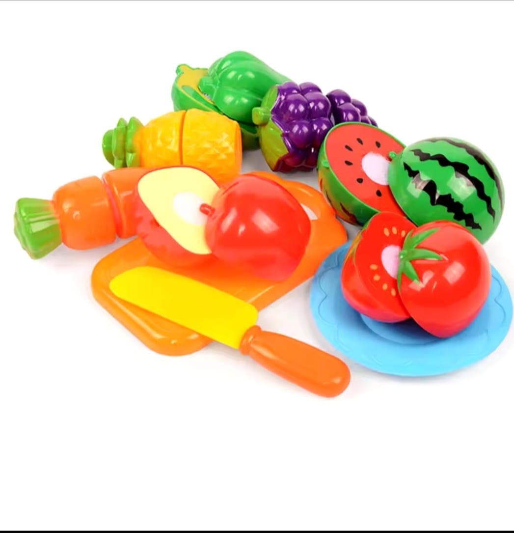 Picture of Play Food Toy cutting Fruit & Food cutter Set play Kitchen Kits early Education Toys for Girls AND BOYS 10 Pcs Set