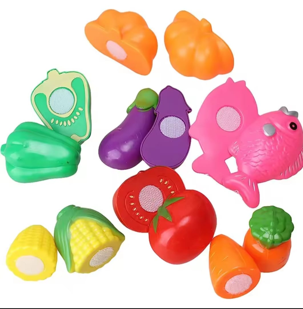Picture of Play Food Toy cutting Fruit & Food cutter Set play Kitchen Kits early Education Toys for Girls AND BOYS 10 Pcs Set
