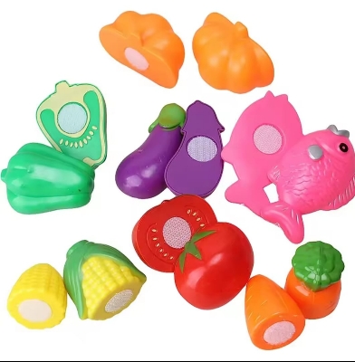 Picture of Play Food Toy cutting Fruit & Food cutter Set play Kitchen Kits early Education Toys for Girls AND BOYS 10 Pcs Set