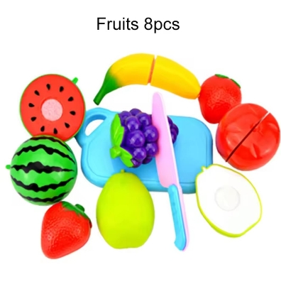 Picture of Play Food Toy cutting Fruit & Food cutter Set play Kitchen Kits early Education Toys for Girls AND BOYS 10 Pcs Set
