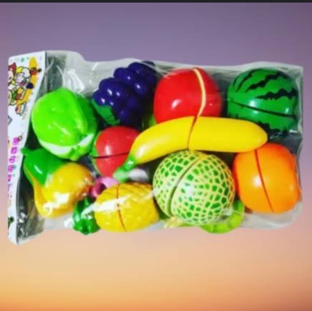 Picture of Play Food Toy cutting Fruit & Food cutter Set play Kitchen Kits early Education Toys for Girls AND BOYS 10 Pcs Set