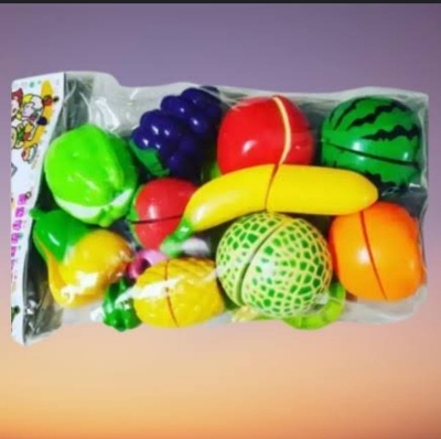 Picture of Play Food Toy cutting Fruit & Food cutter Set play Kitchen Kits early Education Toys for Girls AND BOYS 10 Pcs Set