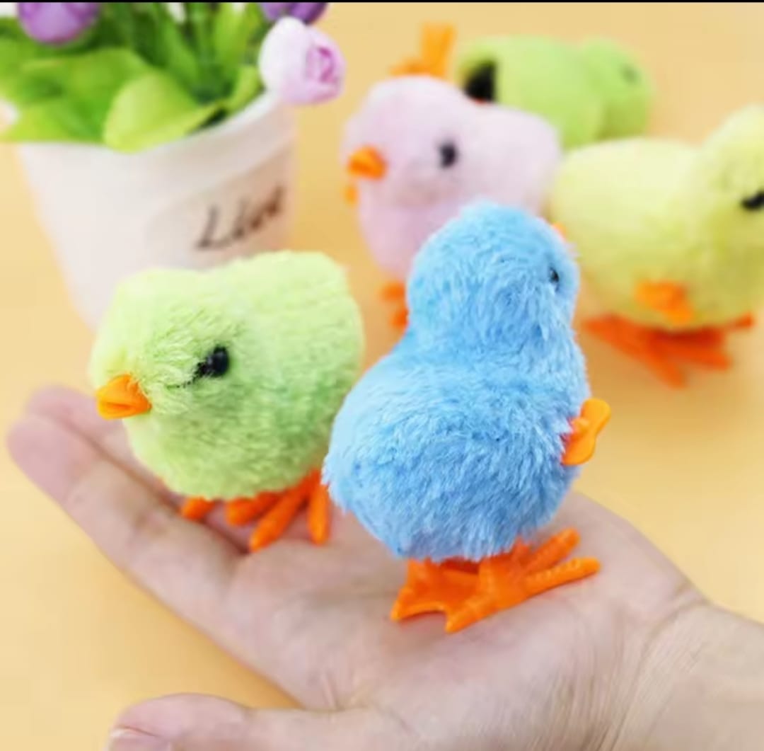 Picture of 1Pcs Chicken Shaped Interactive Plush Children Toys Cute Simulation Bunny Chick Moving Toy Clockwork Racing Funny Teaser Toy Easter Gift