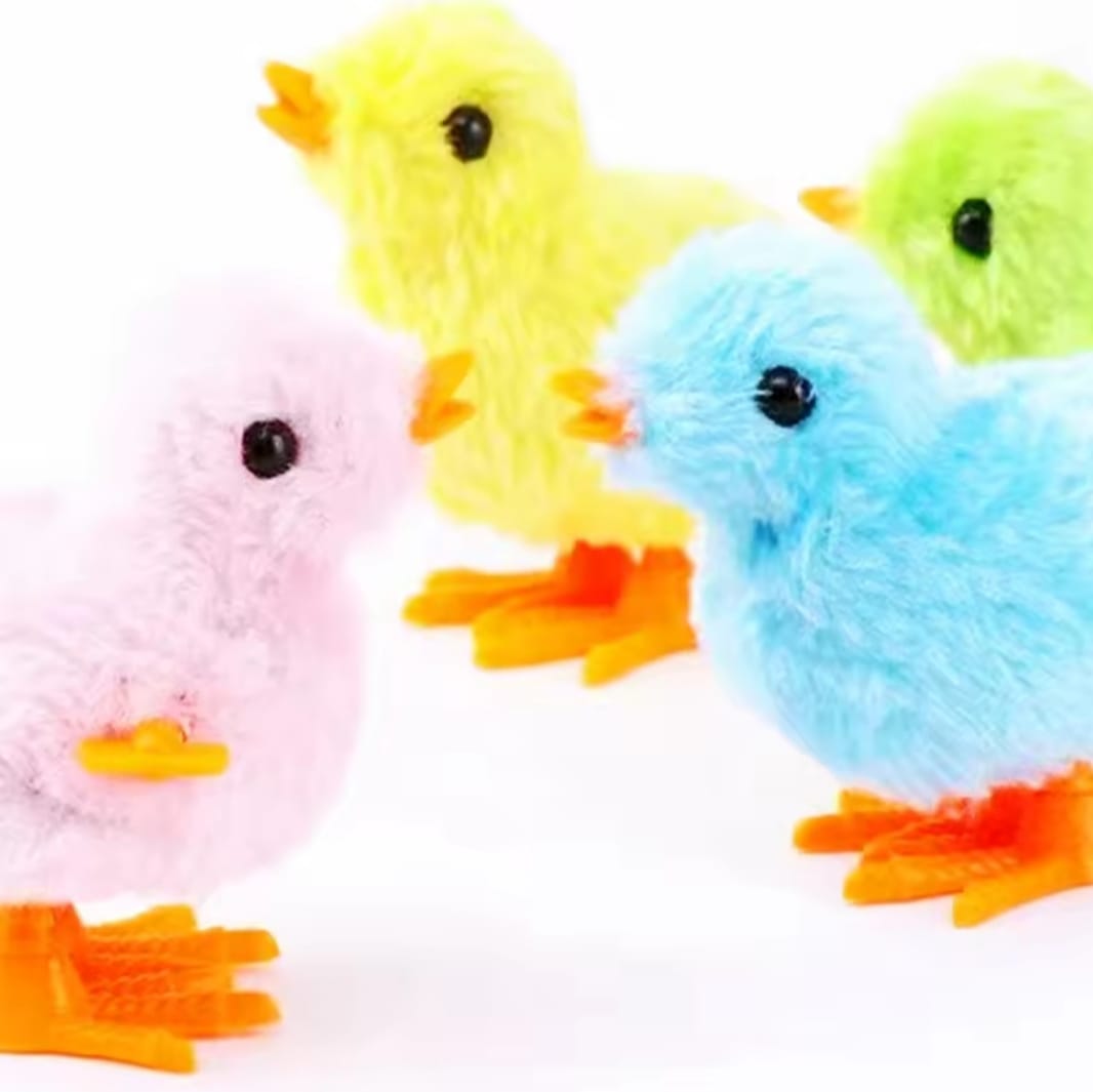 Picture of 1Pcs Chicken Shaped Interactive Plush Children Toys Cute Simulation Bunny Chick Moving Toy Clockwork Racing Funny Teaser Toy Easter Gift