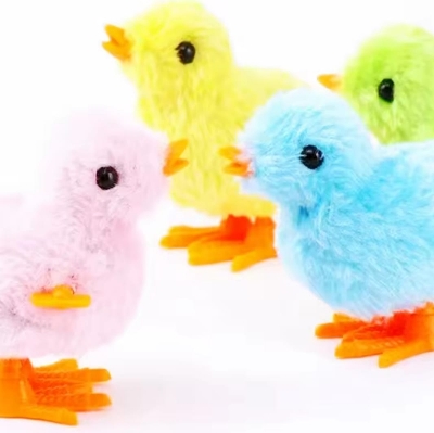 Picture of 1Pcs Chicken Shaped Interactive Plush Children Toys Cute Simulation Bunny Chick Moving Toy Clockwork Racing Funny Teaser Toy Easter Gift