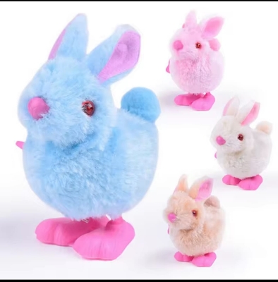 Picture of 1Pcs Rabbit Shaped Interactive Plush Children Toys Cute Simulation Bunny Chick Moving Toy Clockwork Racing Funny Teaser Toy Easter Gift