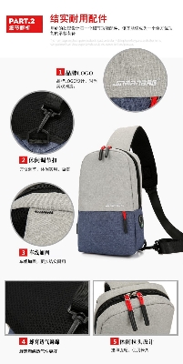 Picture of Men Crossbody Sling Bag Shoulder Bag Travel Crossbody Bag